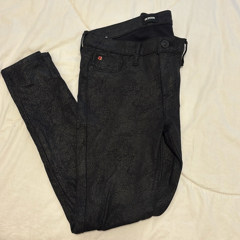 Hudson Nico Mid-Rise Super Skinny Jeans Black